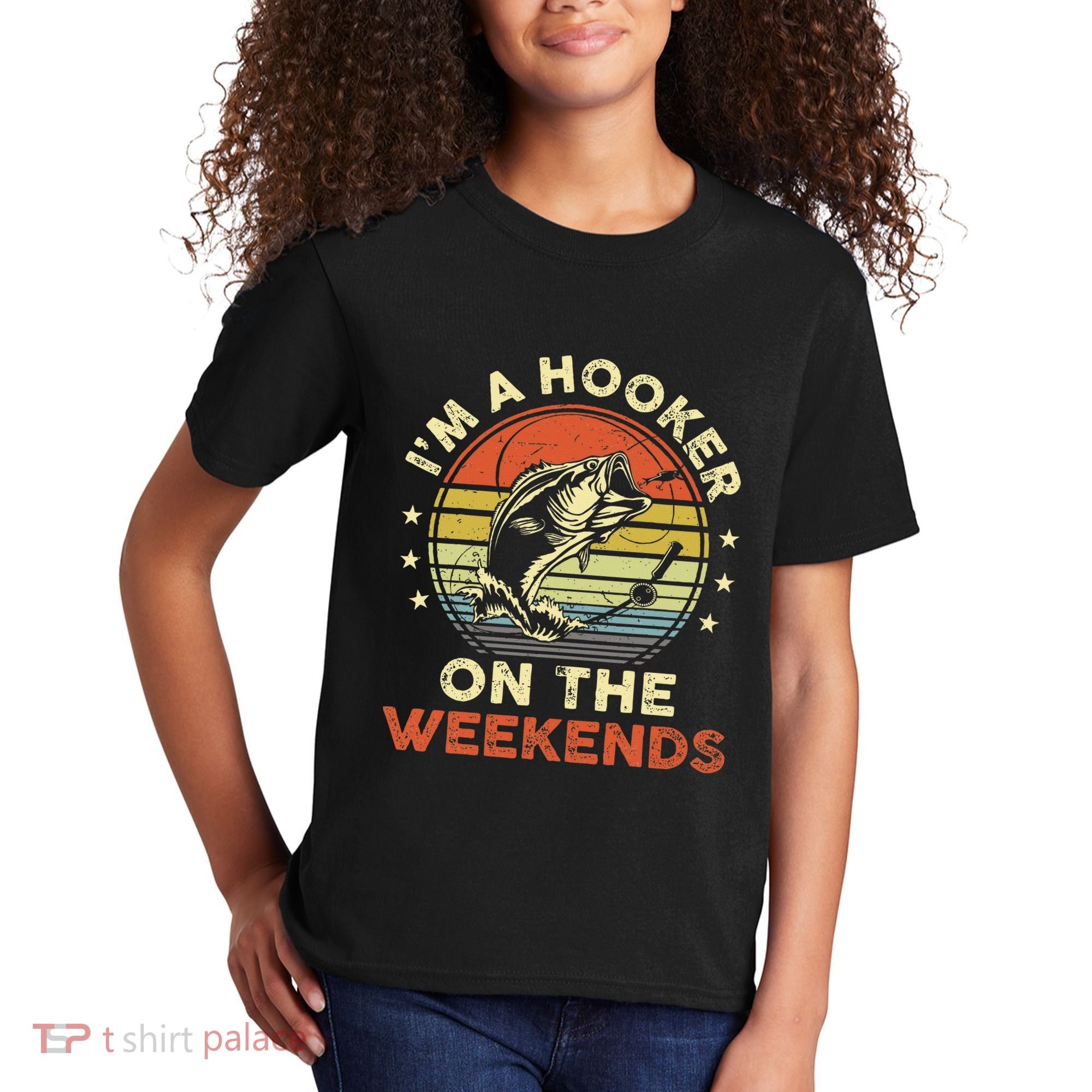 Fishinghooker On Weekends Kids T-Shirt