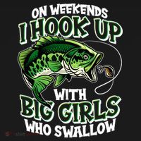 Fishing On Weekends I Hook With Big Girls Who Swallow Ornament thumb 1