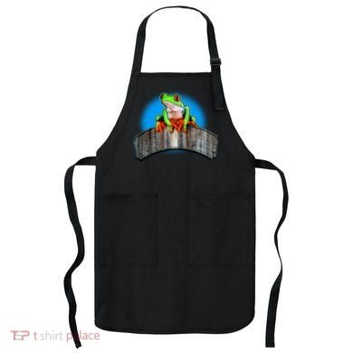 Frog On Wood Panel Apron