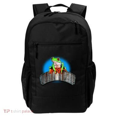 Frog On Wood Panel Backpack