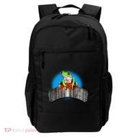 Frog On Wood Panel Backpack thumb 0