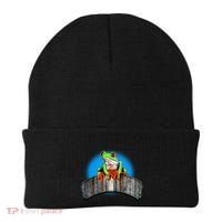 Frog On Wood Panel Beanie thumb 0