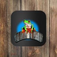 Frog On Wood Panel Coaster thumb 0