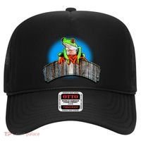 Frog On Wood Panel Hat thumb 0