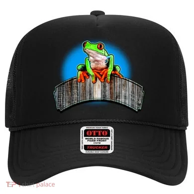 Frog On Wood Panel Hat