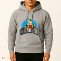 Frog On Wood Panel Hoodie thumb 2