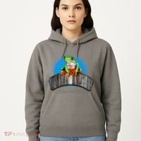 Frog On Wood Panel Hoodie thumb 5