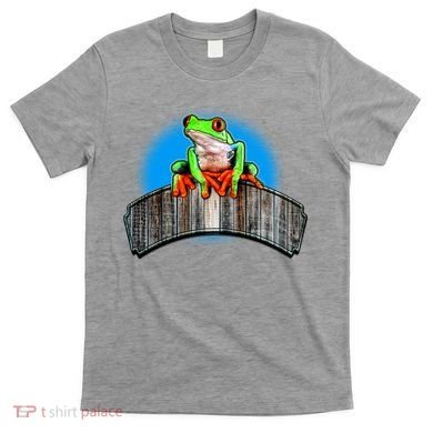 Frog On Wood Panel T-Shirt