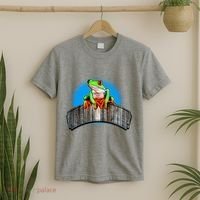 Frog On Wood Panel T-Shirt thumb 2