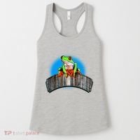 Frog On Wood Panel Women's Tank Top thumb 0