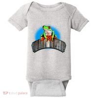 Frog On Wood Panel Baby Bodysuit thumb 0