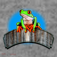 Frog On Wood Panel Baby Bodysuit thumb 2