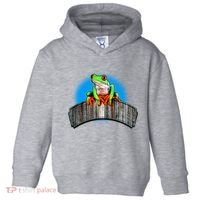 Frog On Wood Panel Toddler Hoodie thumb 0