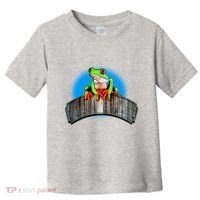 Frog On Wood Panel Toddler T-Shirt thumb 0