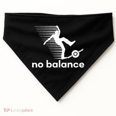 Funny One Wheel No Balance USA-Made Doggie Bandana