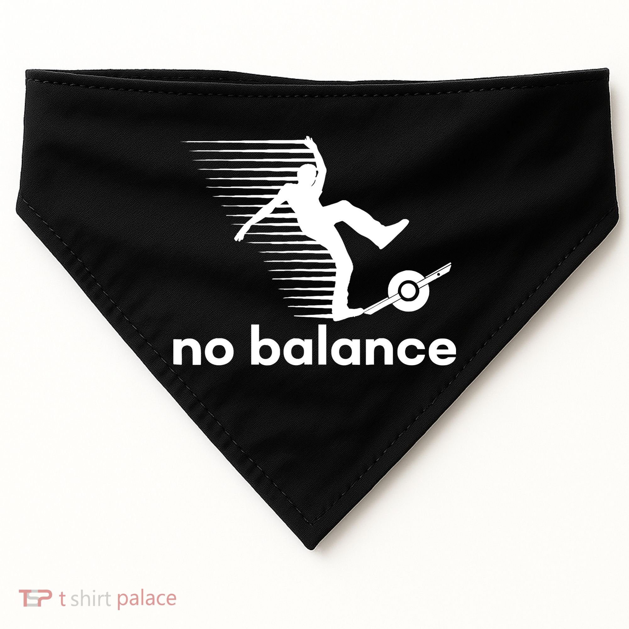 Funny One Wheel No Balance USA-Made Doggie Bandana