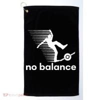 Funny One Wheel No Balance Golf Towel thumb 0