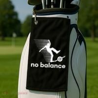 Funny One Wheel No Balance Golf Towel thumb 2