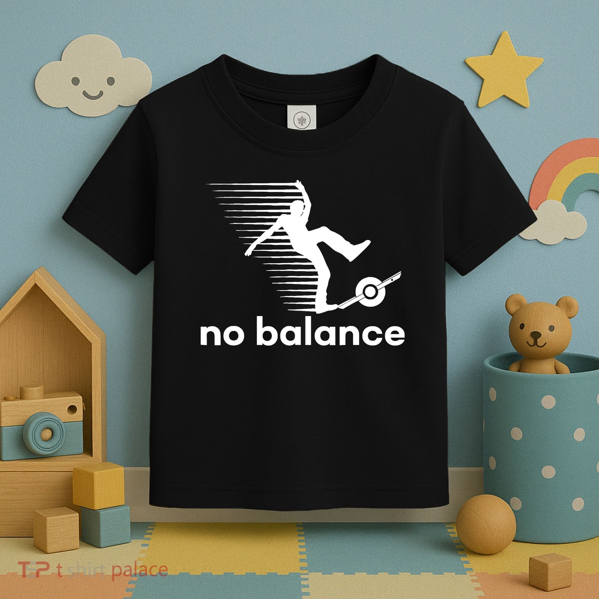 Funny One Wheel No Balance Toddler T-Shirt