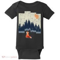 Fox Distorted Forrest  Baby Bodysuit thumb 0
