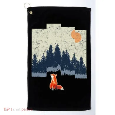 Fox Distorted Forrest  Golf Towel