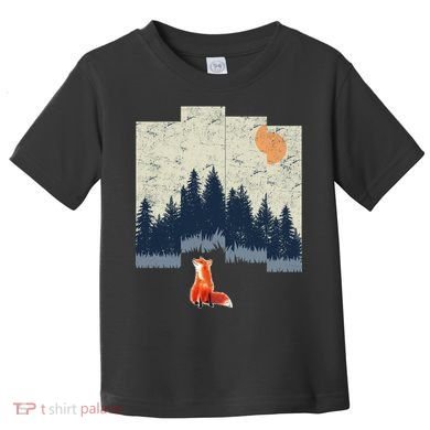Fox Distorted Forrest  Toddler T-Shirt