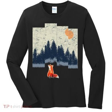 Fox Distorted Forrest  Women's Long Sleeve Shirt