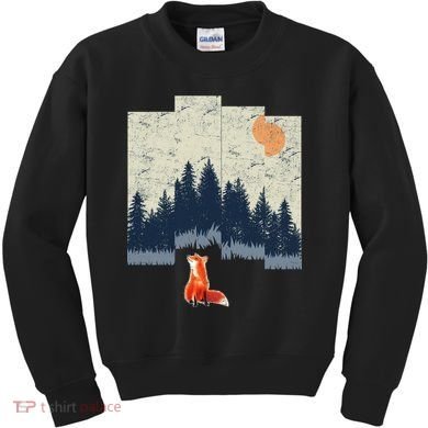 Fox Distorted Forrest  Kids Sweatshirt