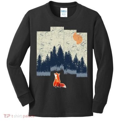 Fox Distorted Forrest  Kids Long Sleeve Shirt