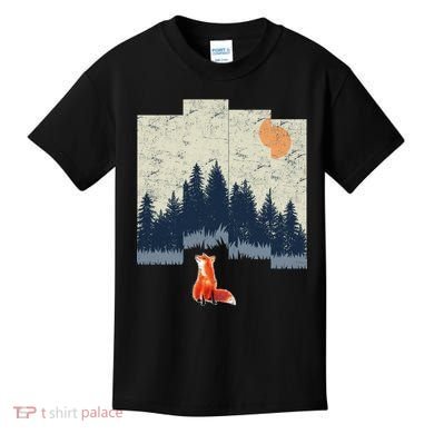 Fox Distorted Forrest  Kids T-Shirt