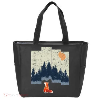 Fox Distorted Forrest  Tote Bag