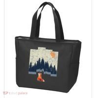 Fox Distorted Forrest  Tote Bag thumb 3