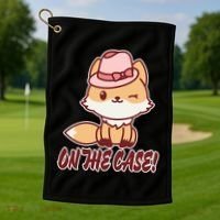 Foxy On That Case Cute Fox Golf Towel thumb 1