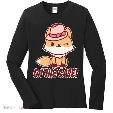 Foxy On That Case Cute Fox Women's Long Sleeve Shirt