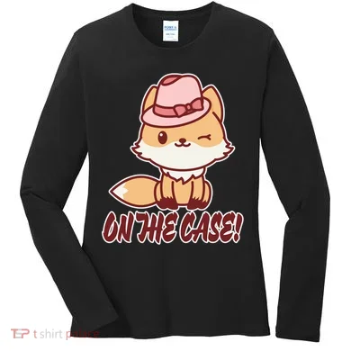 Foxy On That Case Cute Fox Women's Long Sleeve Shirt