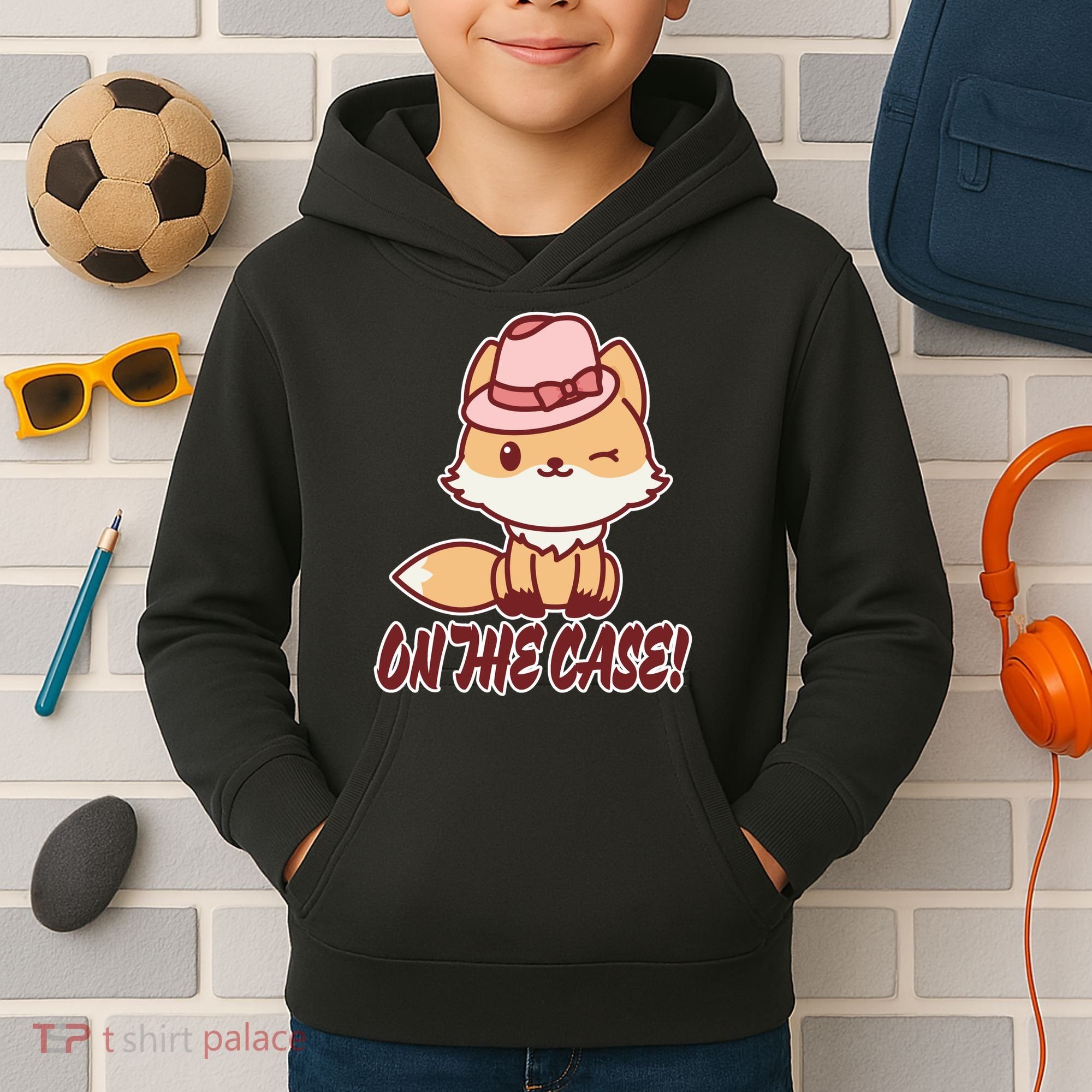 Foxy On That Case Cute Fox Kids Hoodie
