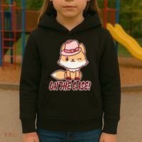Foxy On That Case Cute Fox Kids Hoodie thumb 3