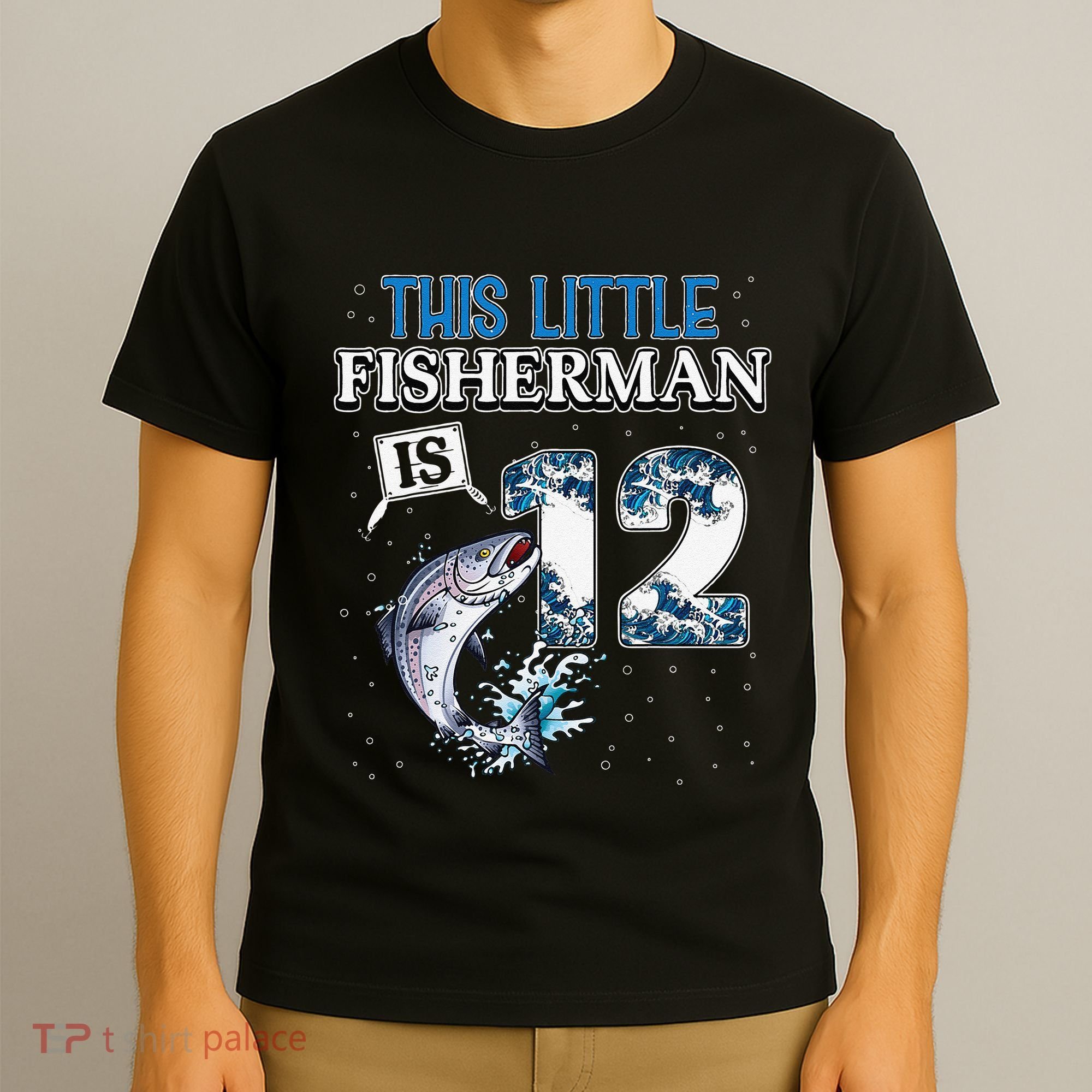 Fishing Party 12 Year Old Birthday Fisherman 12th Fisher T-Shirt
