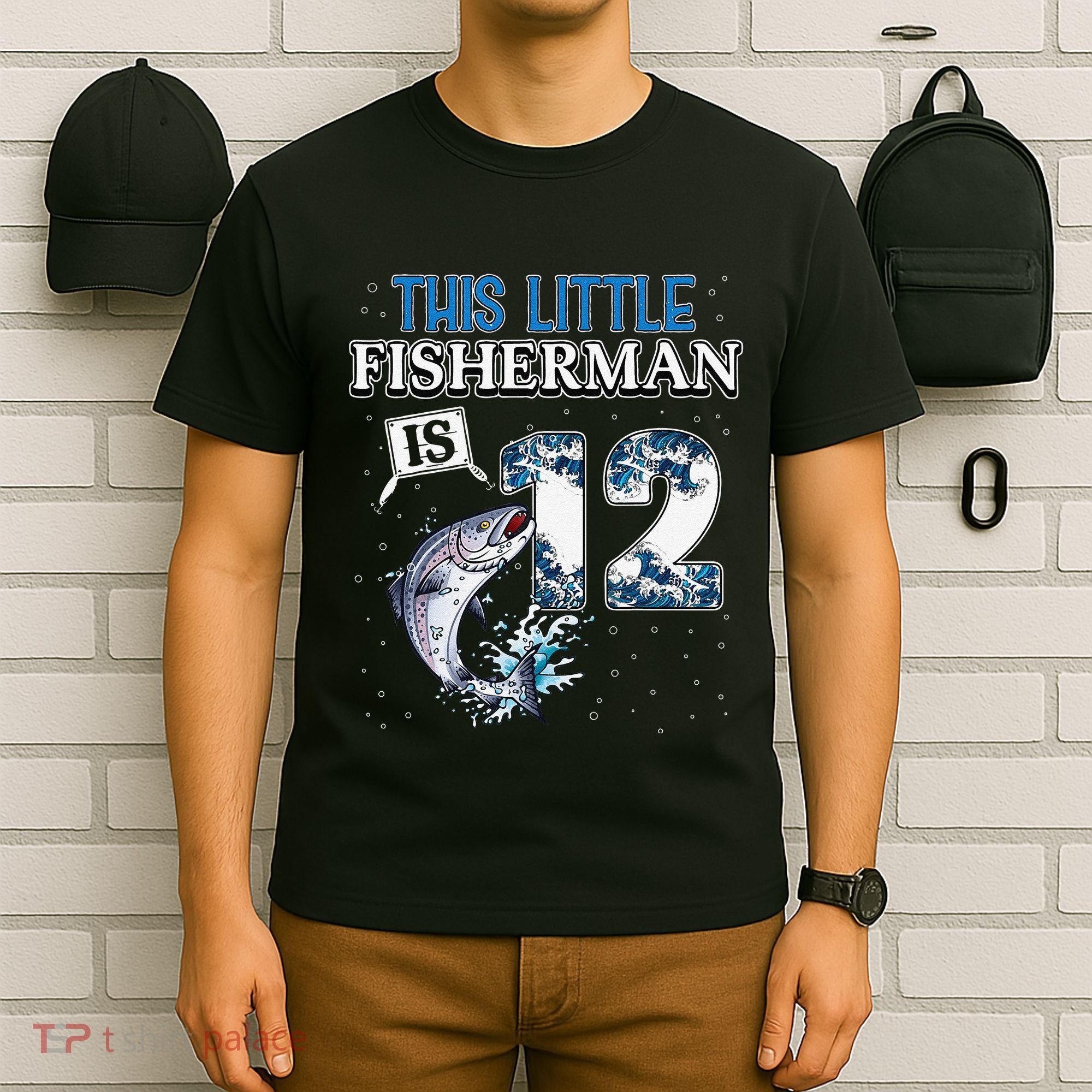 Fishing Party 12 Year Old Birthday Fisherman 12th Fisher T-Shirt