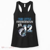 Fishing Party 12 Year Old Birthday Fisherman 12th Fisher Women's Tank Top thumb 0