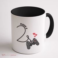 Funny Player 1 Player 2 Matching Gamer Couple Him Her Funny Gift Coffee Mug thumb 1