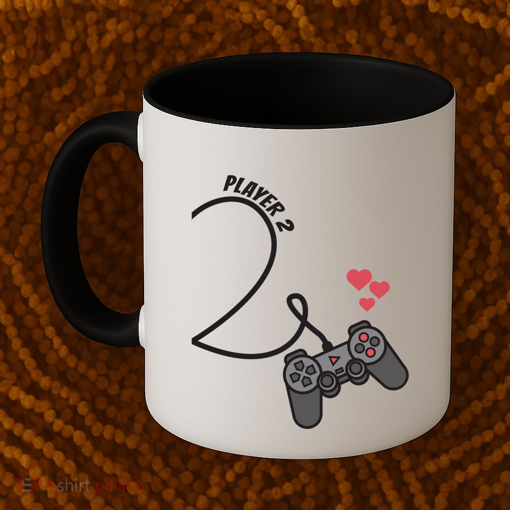 Funny Player 1 Player 2 Matching Gamer Couple Him Her Funny Gift Coffee Mug