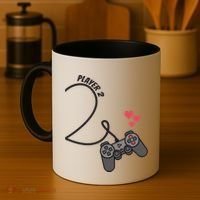 Funny Player 1 Player 2 Matching Gamer Couple Him Her Funny Gift Coffee Mug thumb 4
