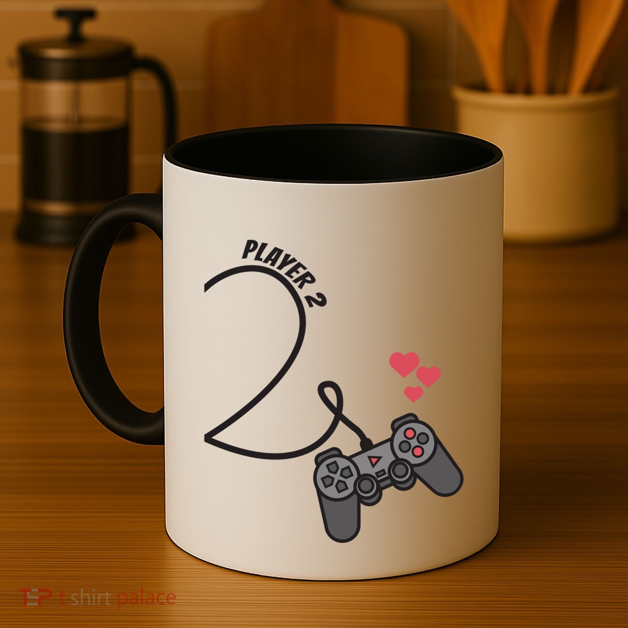 Funny Player 1 Player 2 Matching Gamer Couple Him Her Funny Gift Coffee Mug