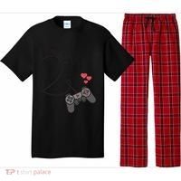 Funny Player 1 Player 2 Matching Gamer Couple Him Her Funny Gift Pajama Set thumb 0