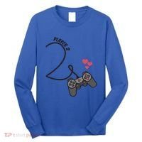 Funny Player 1 Player 2 Matching Gamer Couple Him Her Funny Gift Long Sleeve Shirt thumb 0