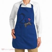 Funny Player 1 Player 2 Matching Gamer Couple Him Her Funny Gift Apron thumb 2