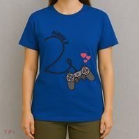 Funny Player 1 Player 2 Matching Gamer Couple Him Her Funny Gift T-Shirt thumb 4