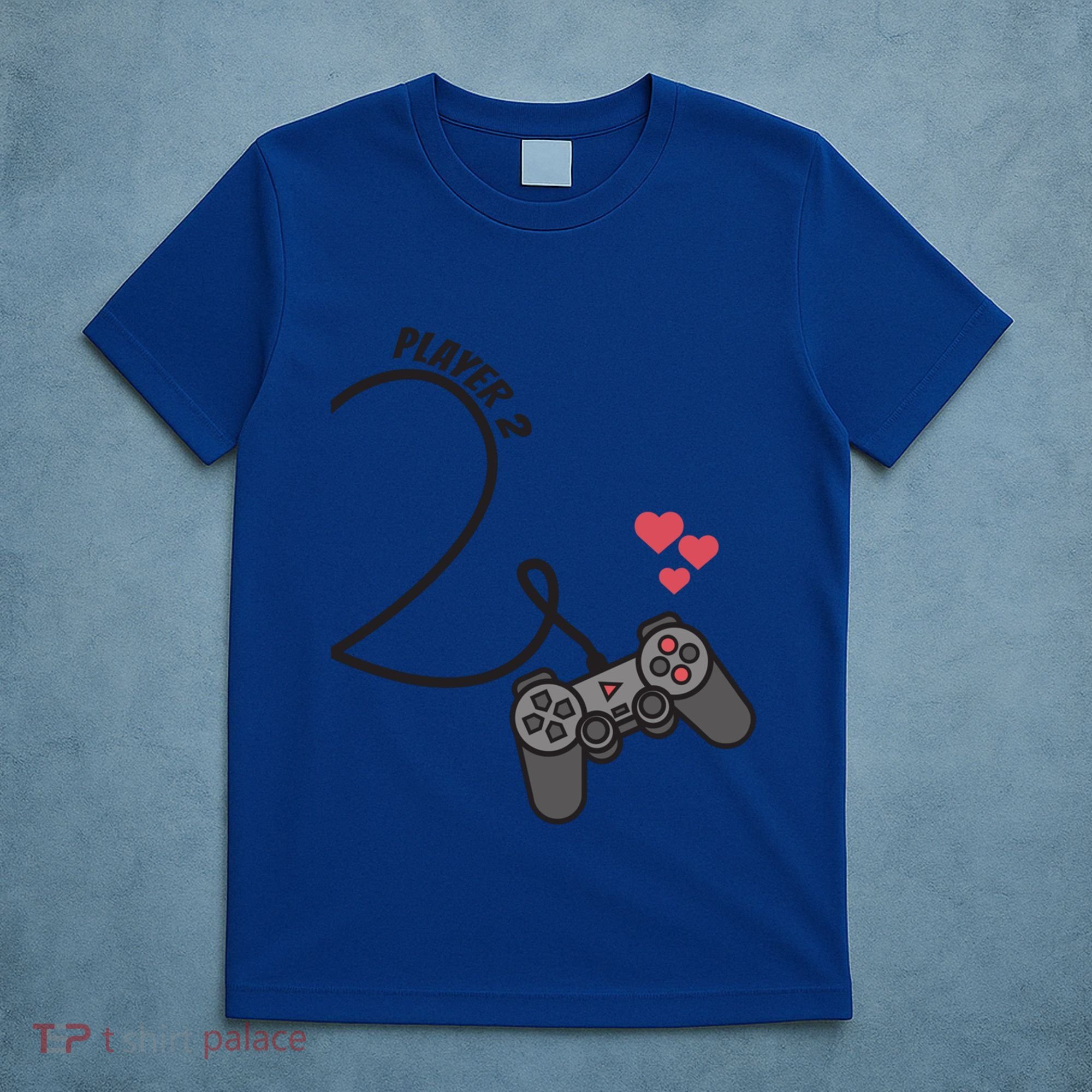 Funny Player 1 Player 2 Matching Gamer Couple Him Her Funny Gift T-Shirt