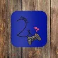 Funny Player 1 Player 2 Matching Gamer Couple Him Her Funny Gift Coaster thumb 0